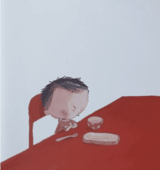 꿀이 지그재그로 발라진 빵